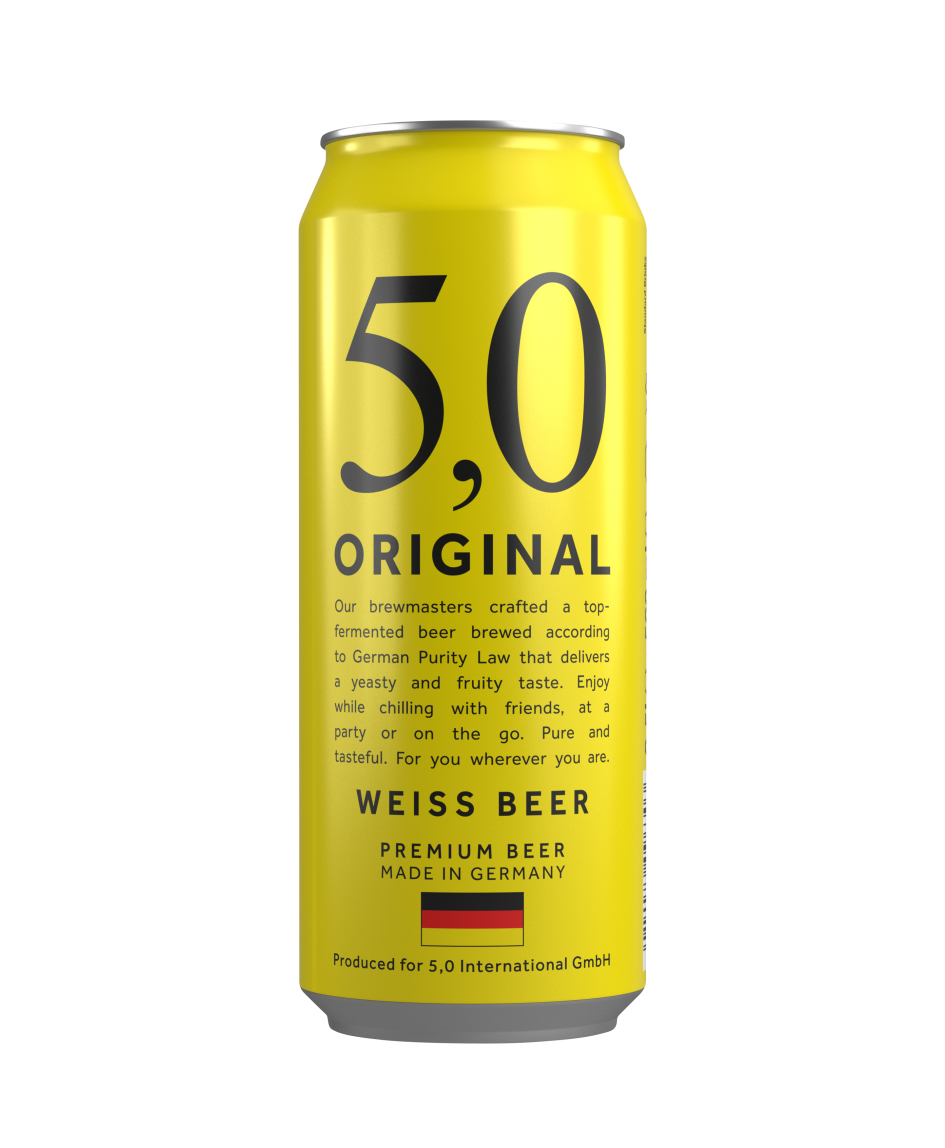 5,0 ORIGINAL WEISS BEER - bia lúa mì ( bia đục). 